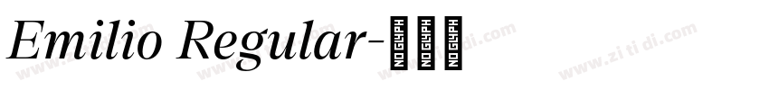 Emilio Regular字体转换
